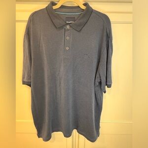 Tommy Bahama Blue Polo Shirt Classic Knit Design